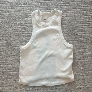 Maeve Ribbed White Tank Top